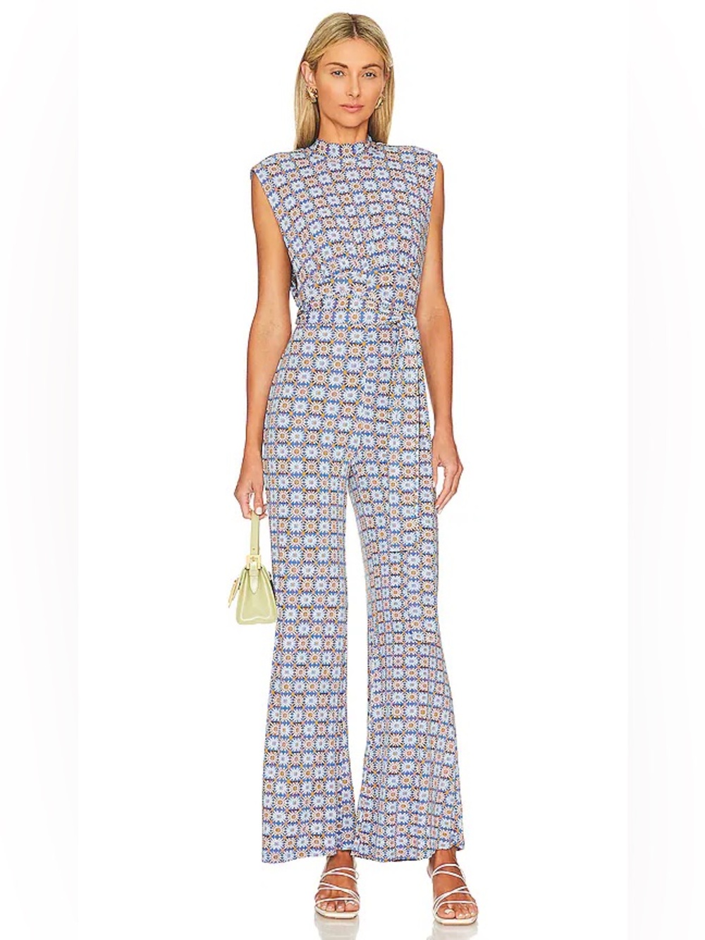 FREE PEOPLE Vibe Check One Piece in Blue Combo Size Small